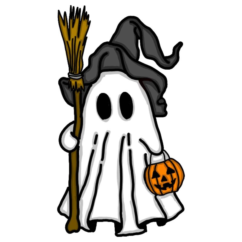 Geister Halloween mit Kürbislicht