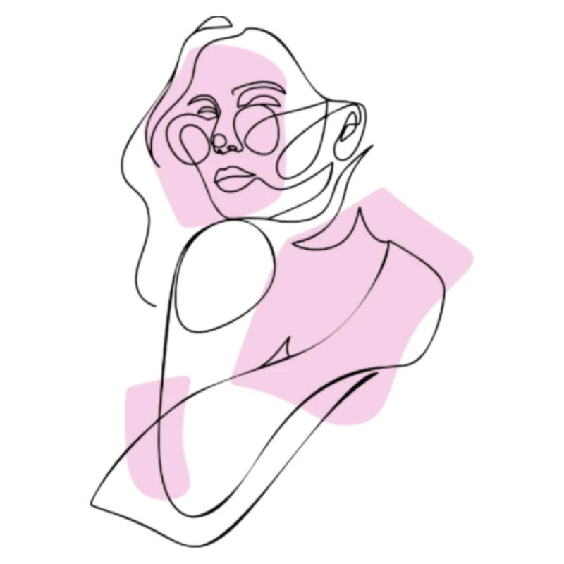 Frau in Pink