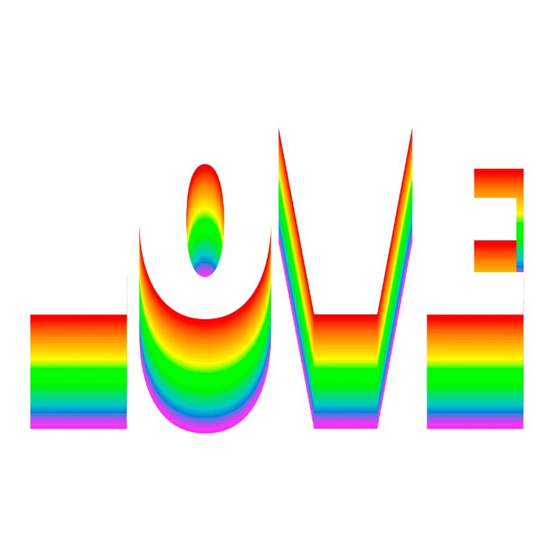 Love Text Regenbogen