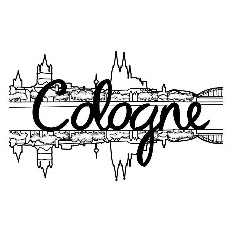 Cologne Skyline - Schwarz