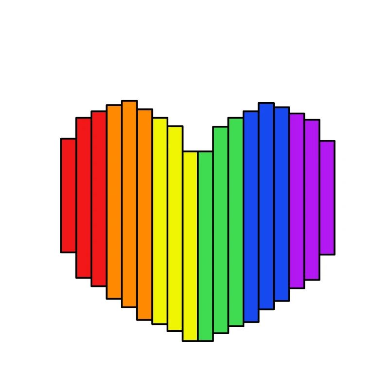 Rainbow Heart Design