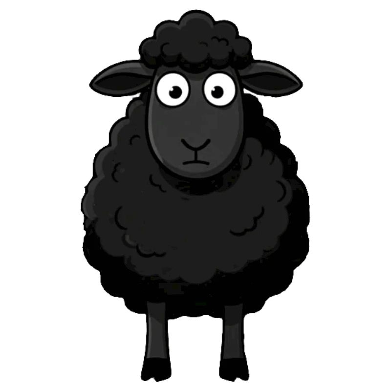 Schwarzes Schaf Schäfchen Geschenk Bauern