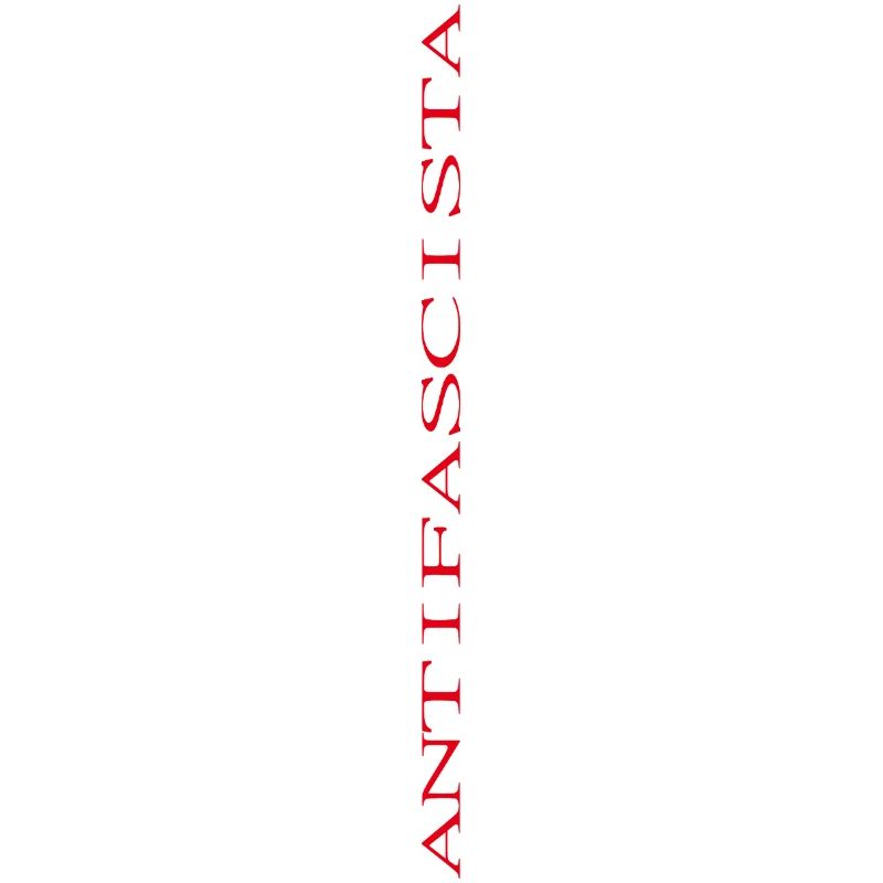 Schriftzug Antifascista vertikal (gestretched)