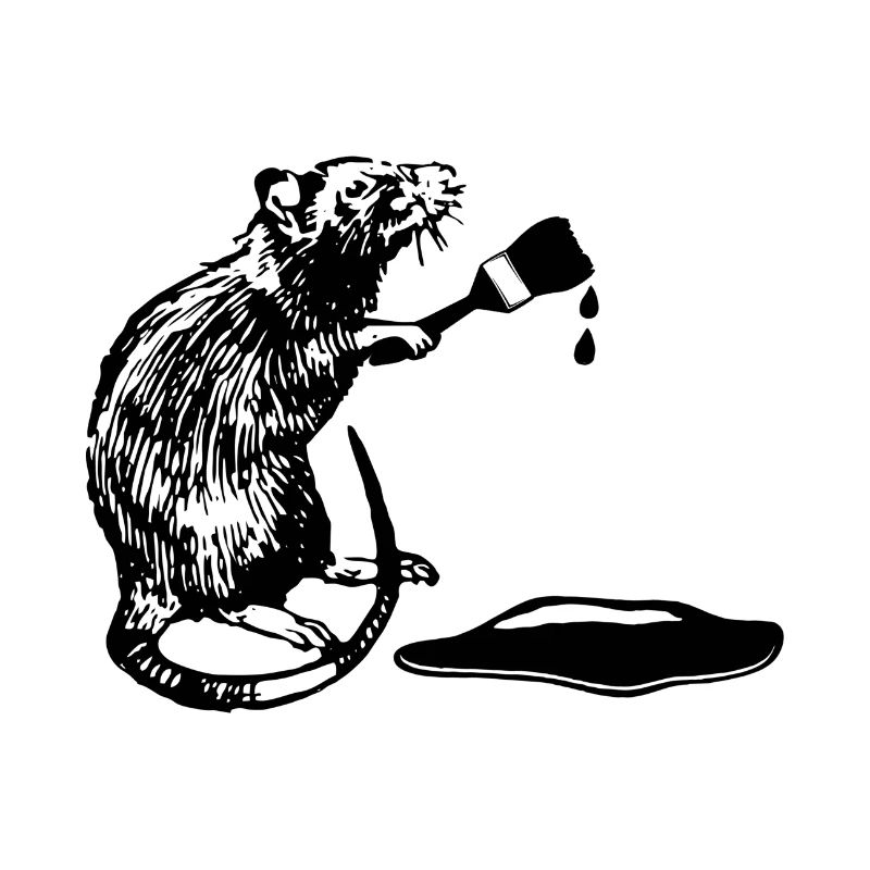 Pinsel Künstler Ratte
