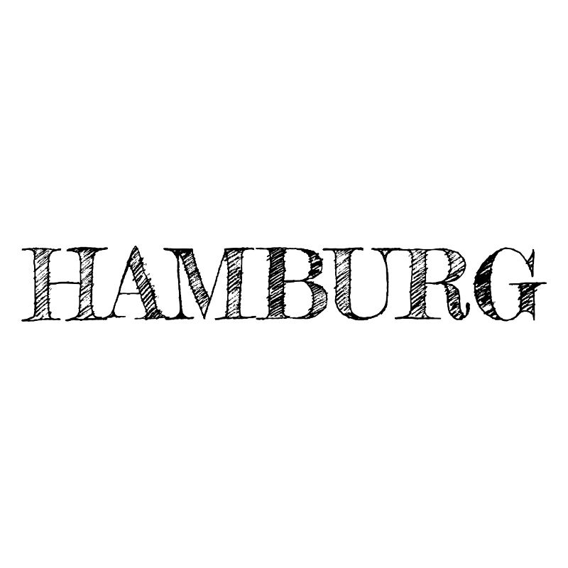Hamburg Schriftzug schwarz