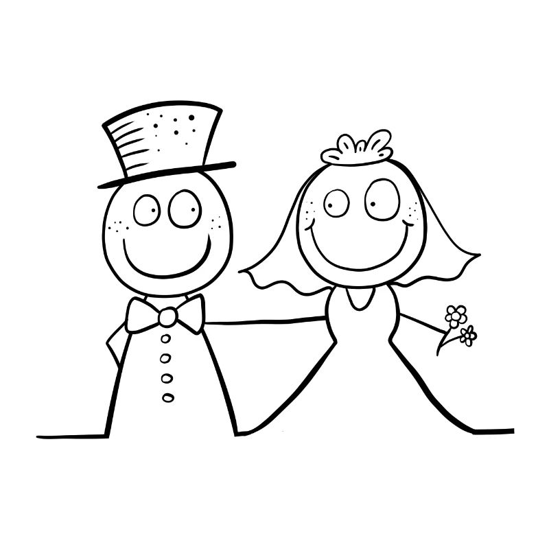 Lustiges Hochzeit Brautpaar