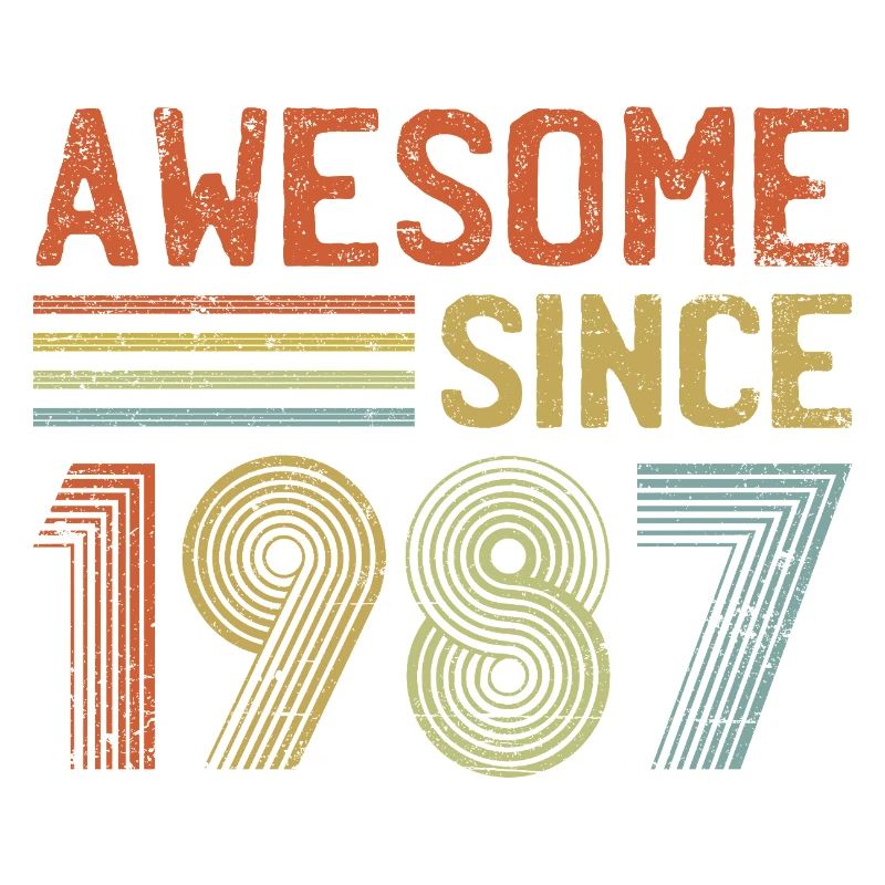 Retro 1987 Feier Design