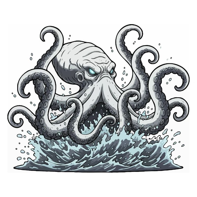 Kraken-Tintenfisch-Oktopus