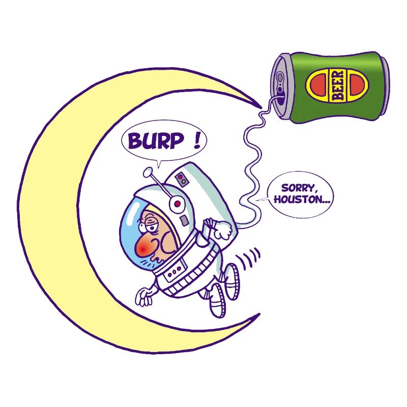 Astronaut und Bier