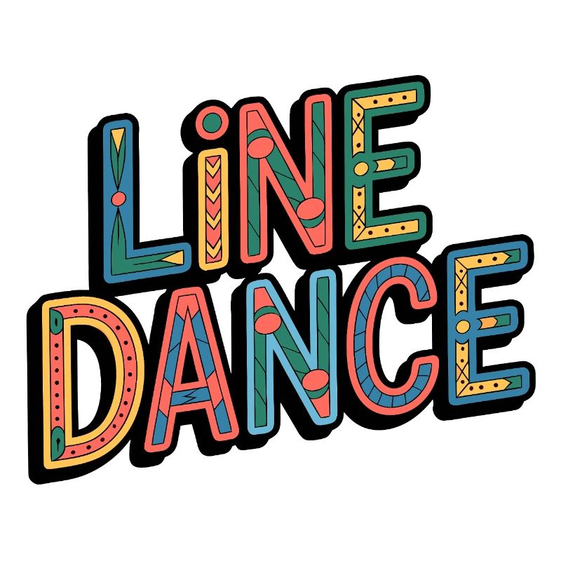 Line Dance Western Schriftzug