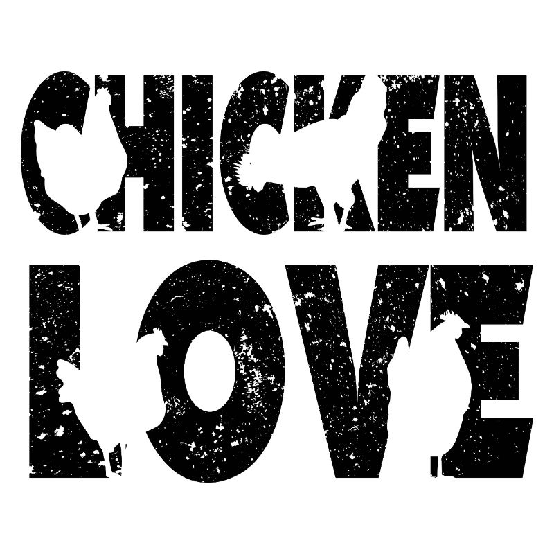 Chicken Love Graffiti Design