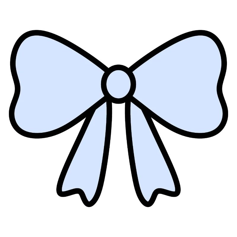 Zartes hellblaues Schleifendesign