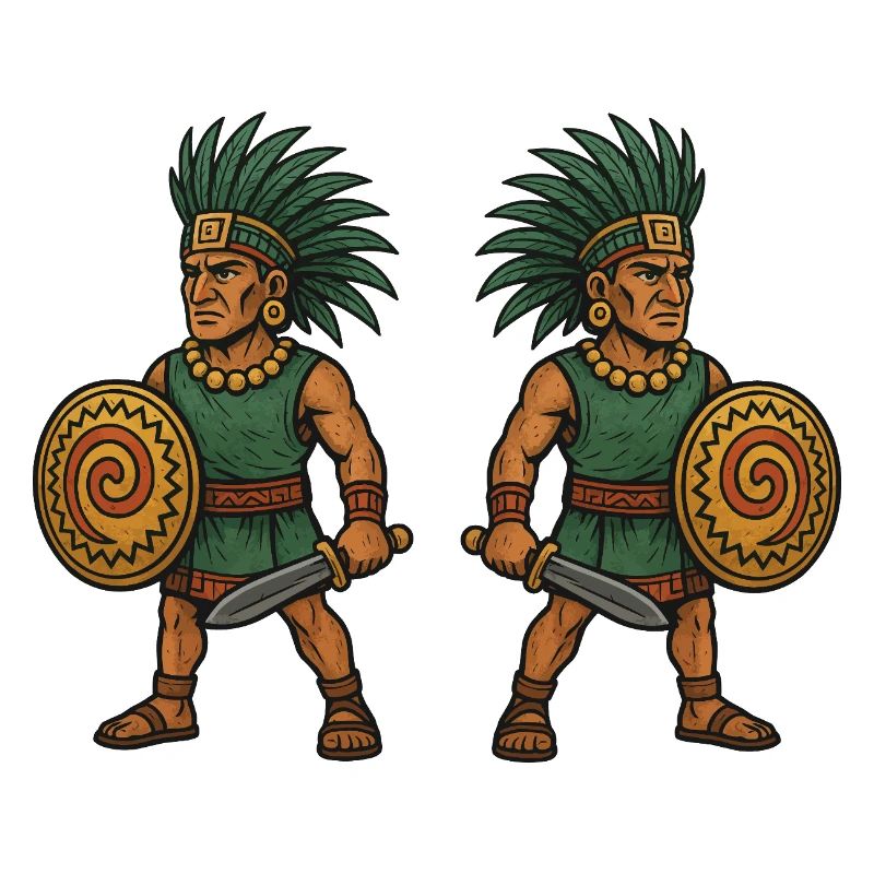 Aztekischer Doppelkrieger