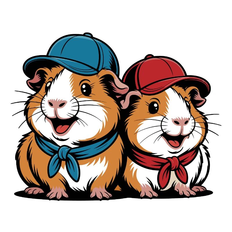 Amis cochons d’Inde mignons – Motif drôle d’animal