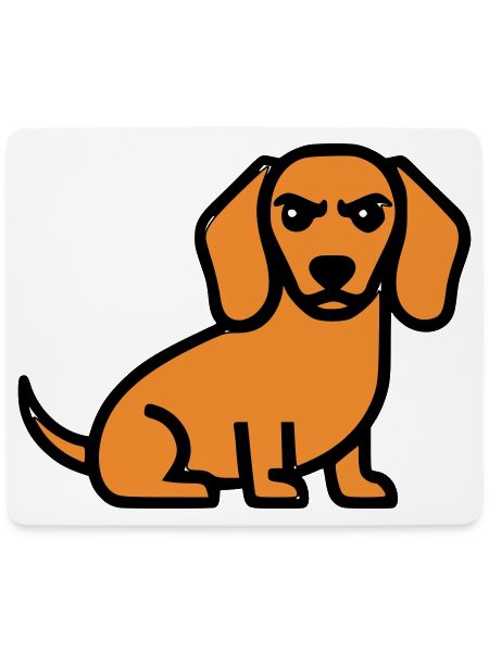 Dackel Hund Braun Comic