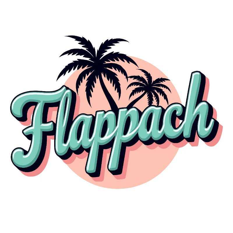 Flappach Palmen Retro Sommer