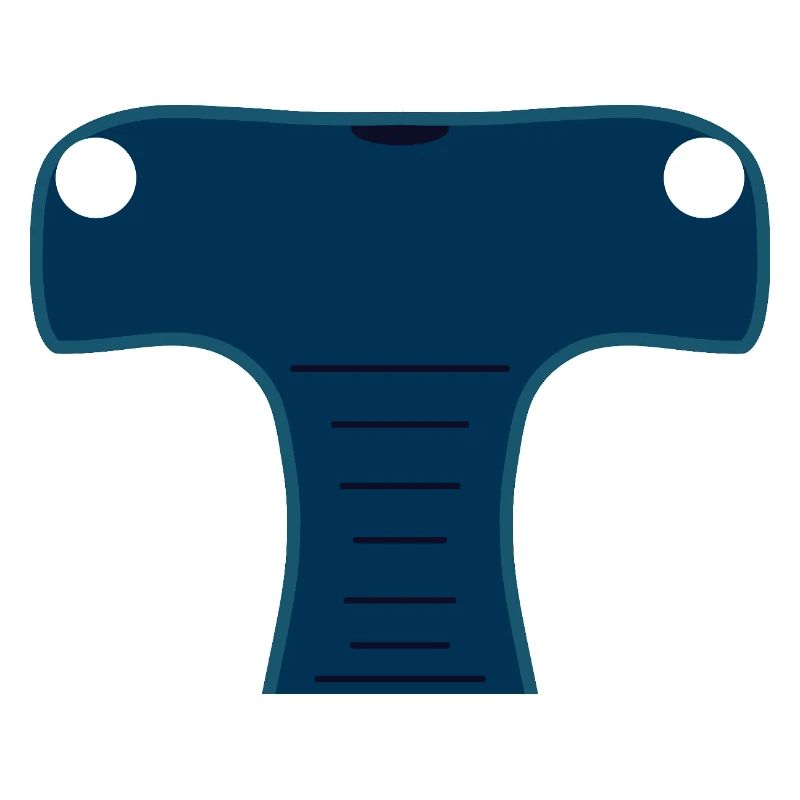 Mitternachtsblauer stilisierter Hammerhai-Kopf
