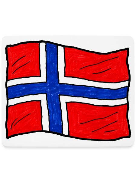 Handgezeichnete Norwegenflagge