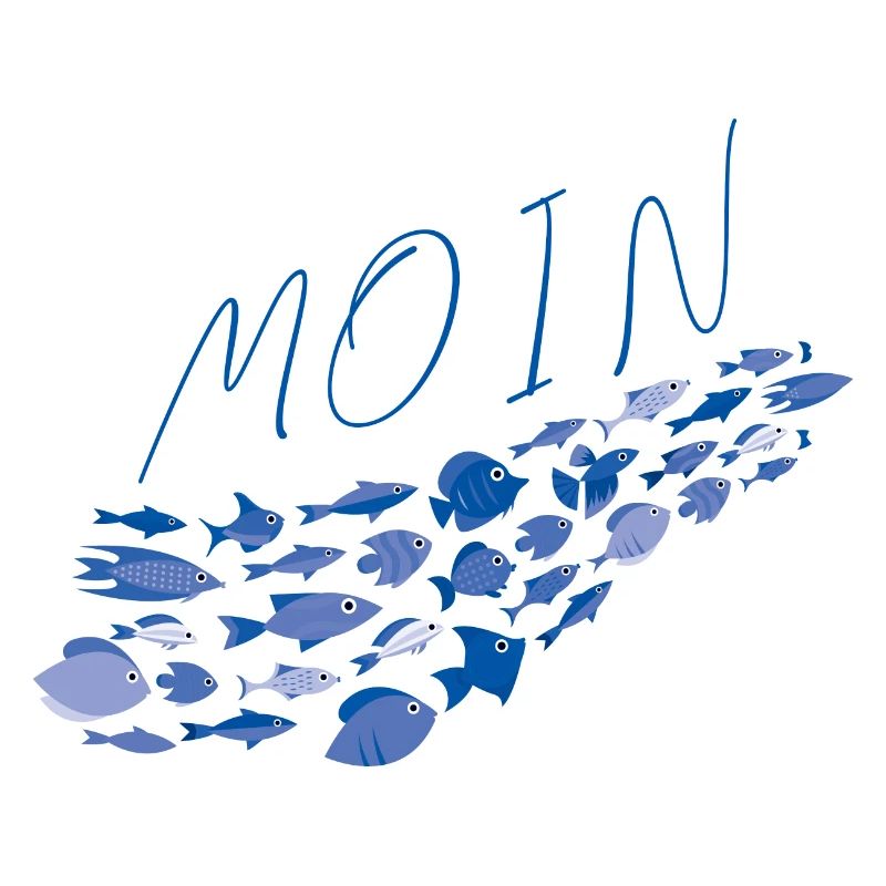 Moin mit Fischschwarm