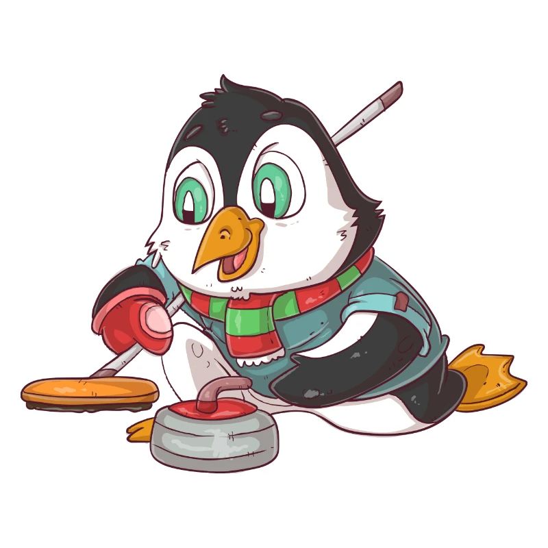 Curling Pinguin