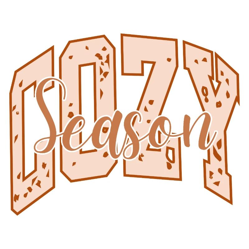 Cozy season exploded pattern and bold typography