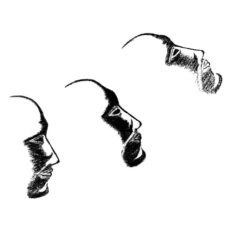 Heads - drawn