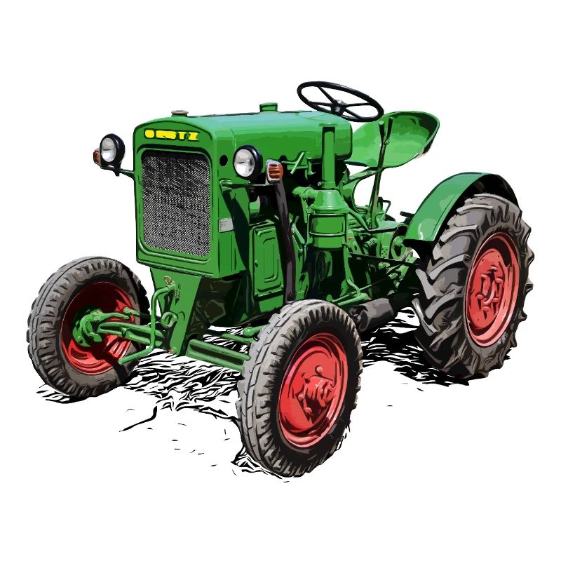 Grüner Oldtimer-Traktor
