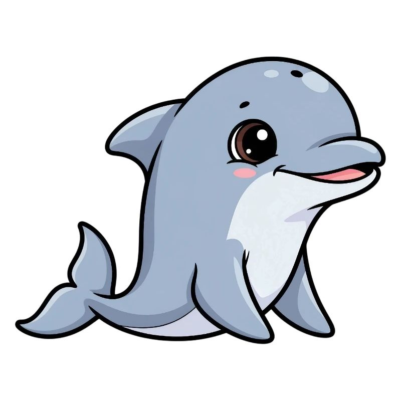 Kuscheldelfin Cartoonfreund