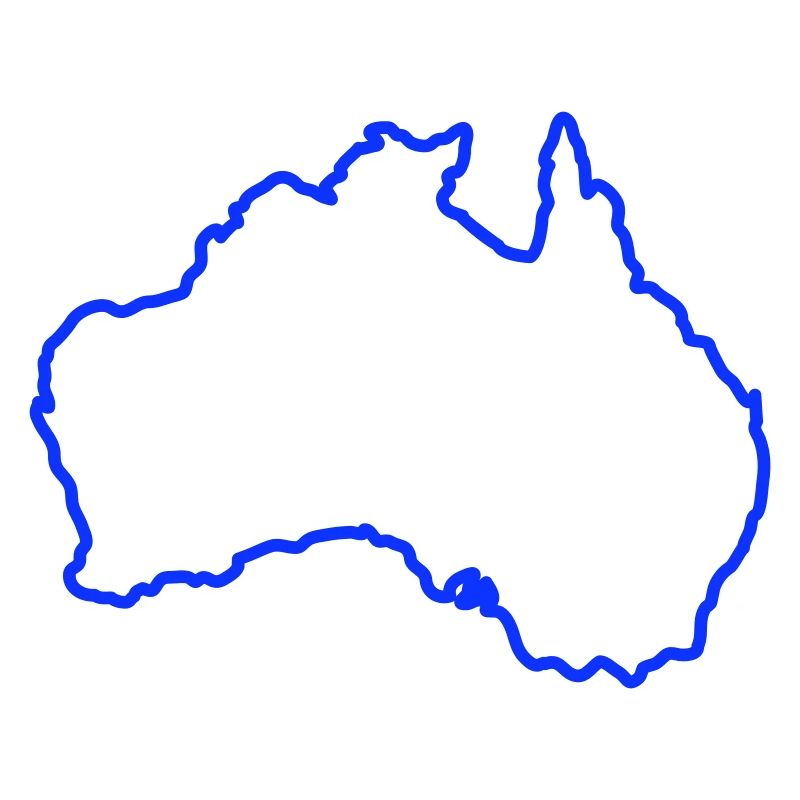Australien Kontur Blau
