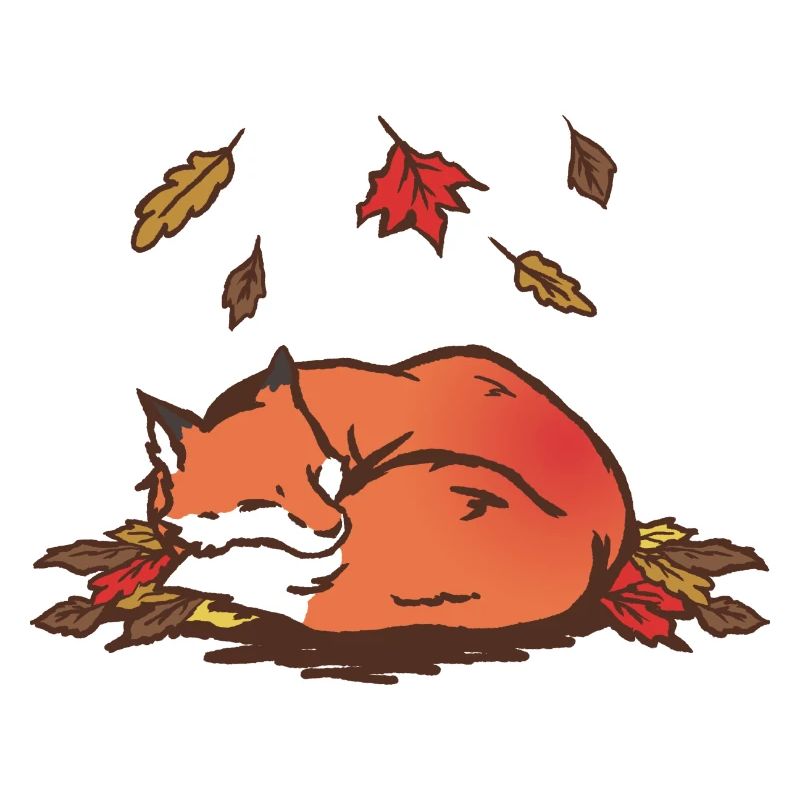 Ruhiger Herbstfuchs Illustration