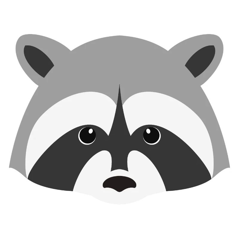 Minimalistisches Waschbär-Design