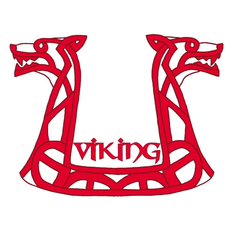 Roter Wikinger-Drache