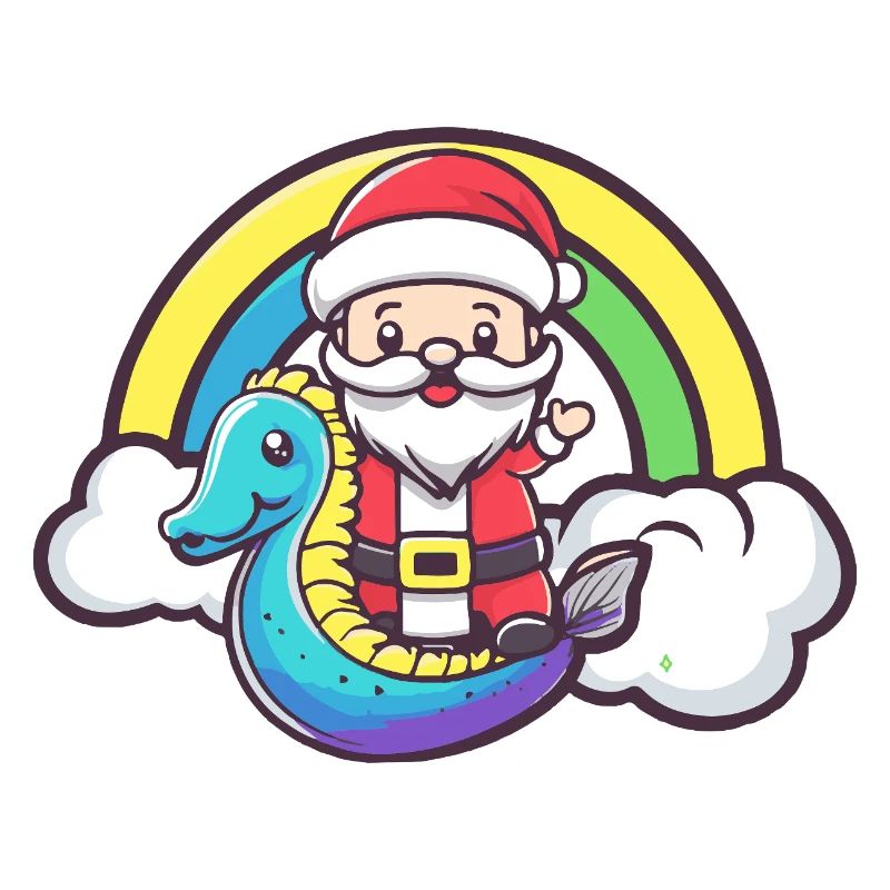 Seepferd Weihnachtsmann Weihnachten