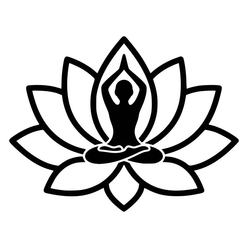 Yoga Lotusblüte Silhouette