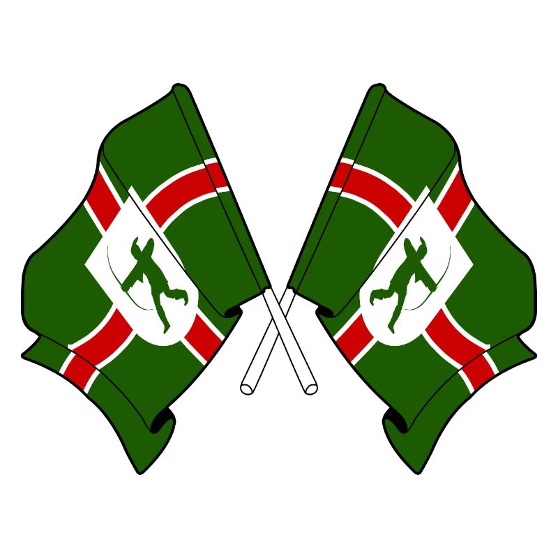 Crossed Nottinghamshire Flags