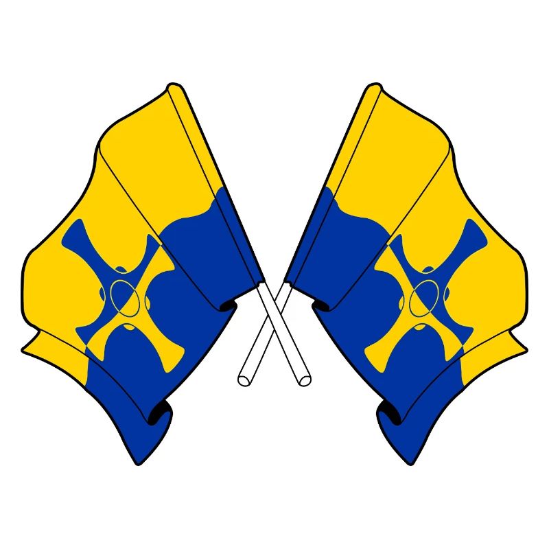 Zwei Flaggen gekreuzt – Durham