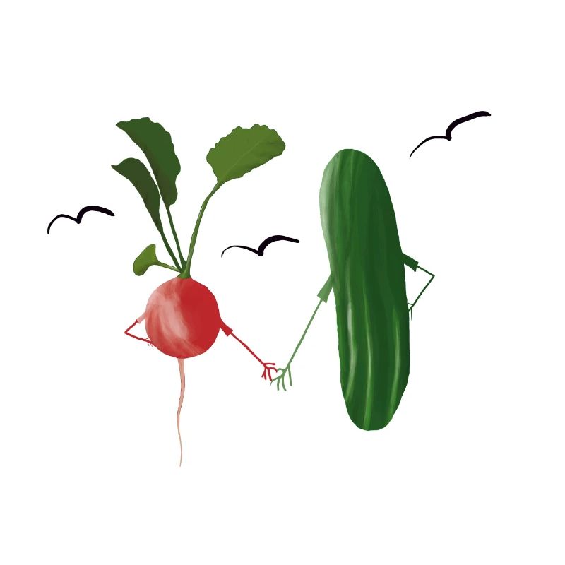 Gemüsefreundschaft Illustration