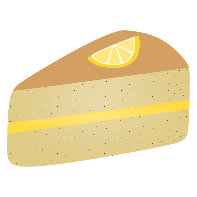 Zitronenscheibe Mohnkuchen Dessert Zitrus