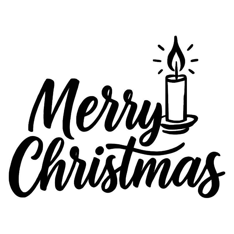 Merry Christmas mit Weihnachtskerze