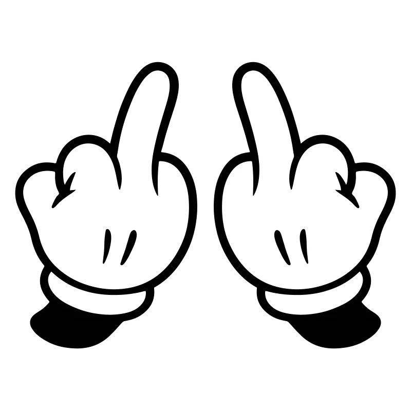 Mittelfinger Hand Frech