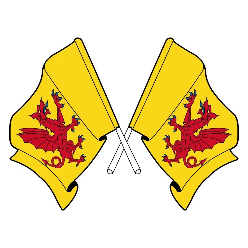 Zwei Flaggen gekreuzt – Somerset