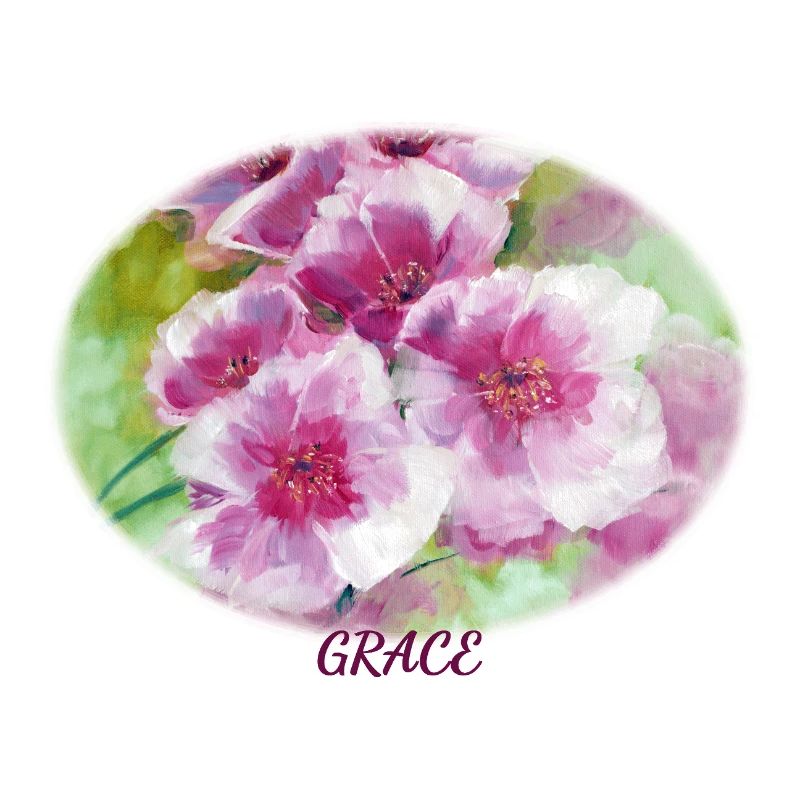 Grace – Lebendige Frühlingsblüten-Ellipse
