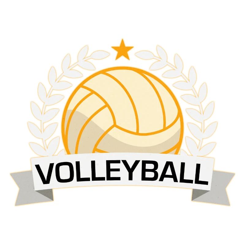 Volleyball Sieg-Abzeichen