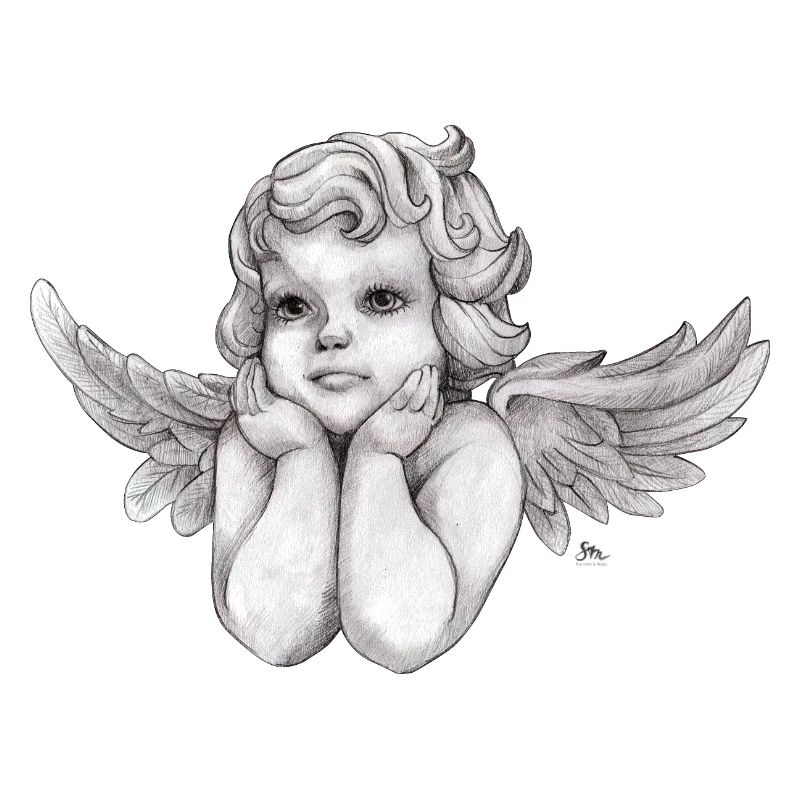 Kleine träumerische Engel-Putte