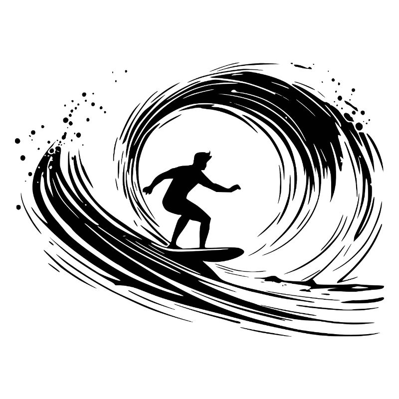 Surfen Kunst Surfer Illustration
