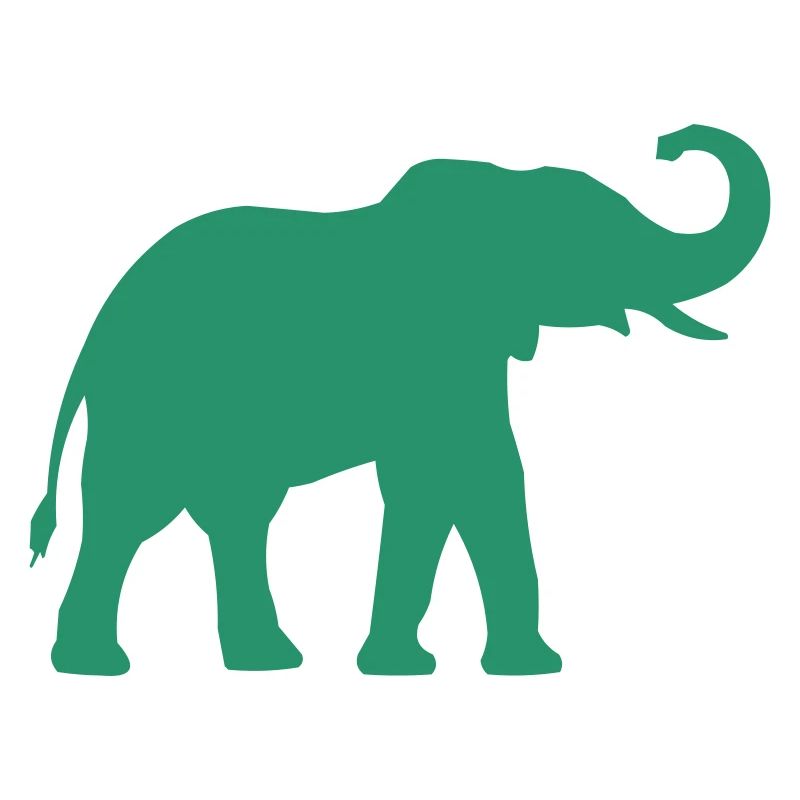 Grüner Elefant Silhouette