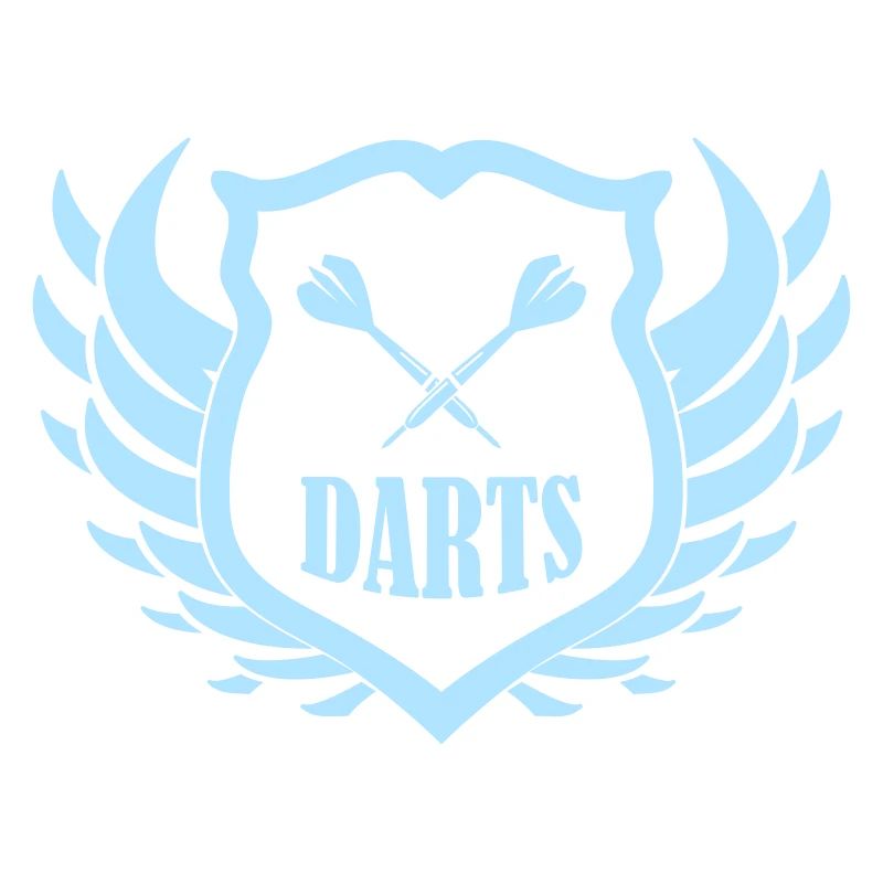 Darts Schild Emblem Flügeln