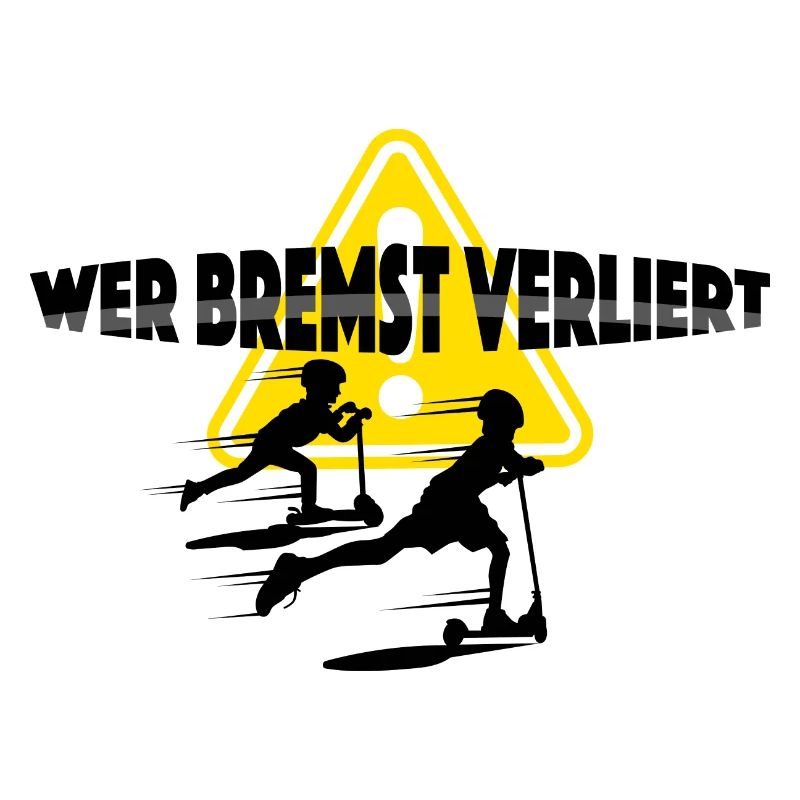 Tretroller, wer bremst verliert