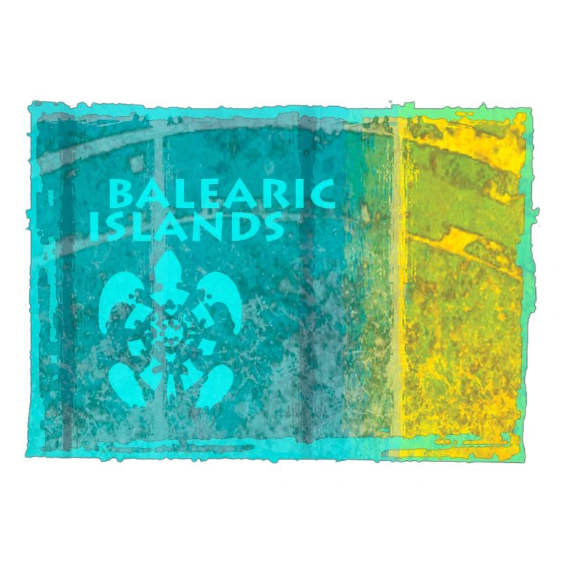 Balearische Inseln Neon Stil