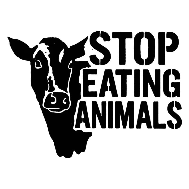 Kuhsilhouette Stop Eating Animals
